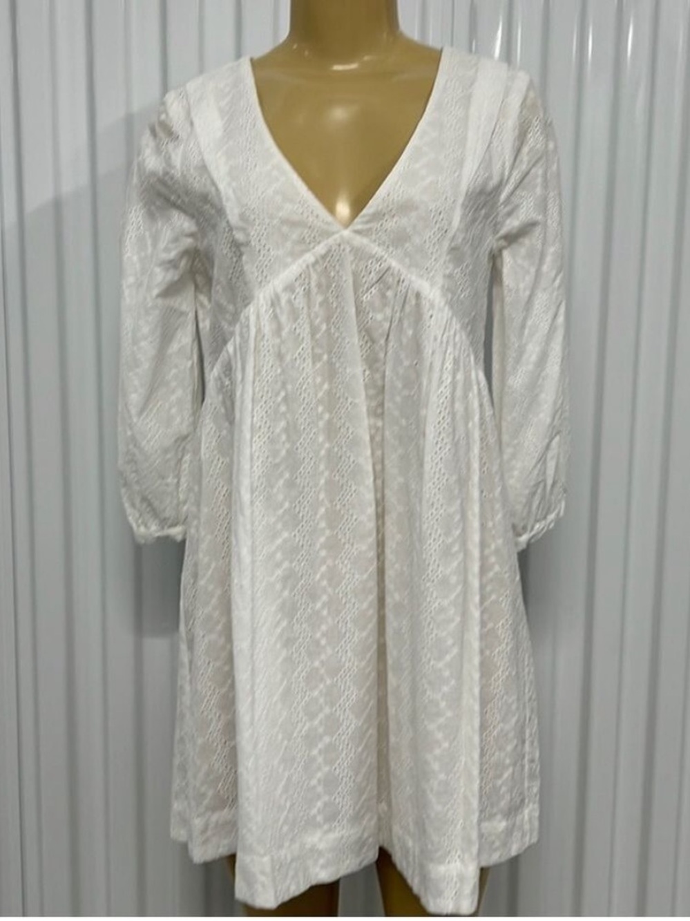 4021 NWT $98 EVERY Eyelet Cotton white Dress - Picture 1 of 4